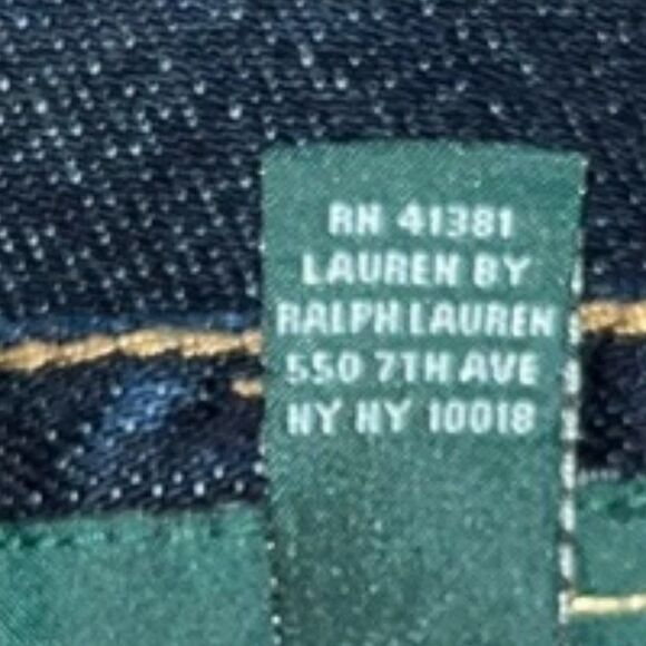 LRL Lauren Ralph Lauren Dark Blue Denim Jean Skirt Size 10 NWOT - Picture 9 of 9